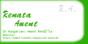 renata ament business card